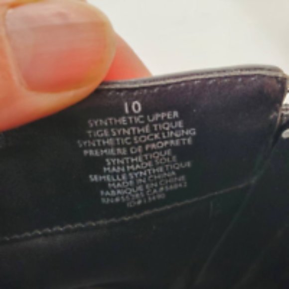 Express Womens Ankle Boots Booties Black Block Heels Studded Side Zipper 10 - Picture 9 of 10